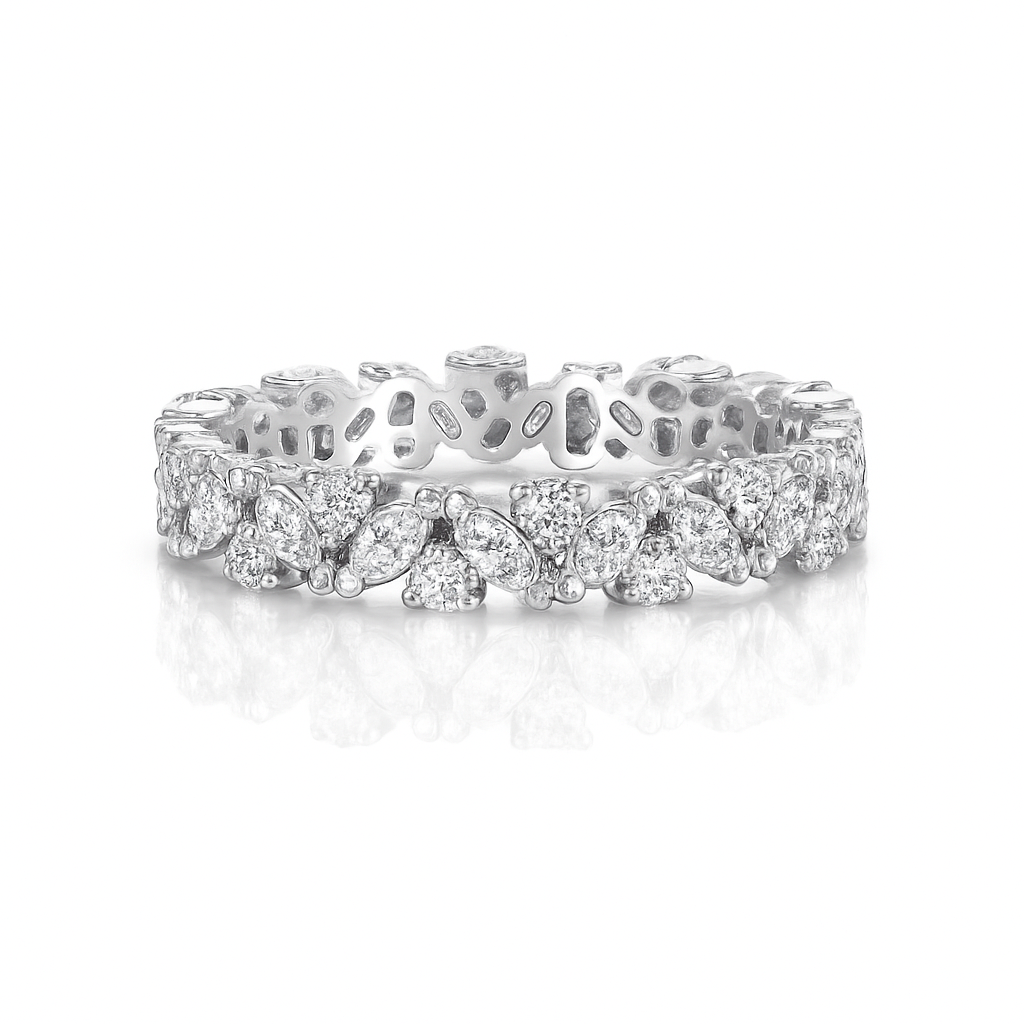 Round and Marquise Diamond Full Eternity Ring