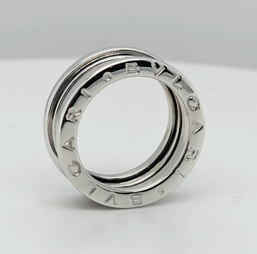 Bvlgari B.zero1 Three-Band Ring | 18K White Gold | Size 48