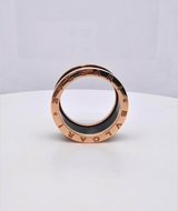 Pre-Owned | Bvlgari, 18ct Rose Gold & Black Ceramic Ring