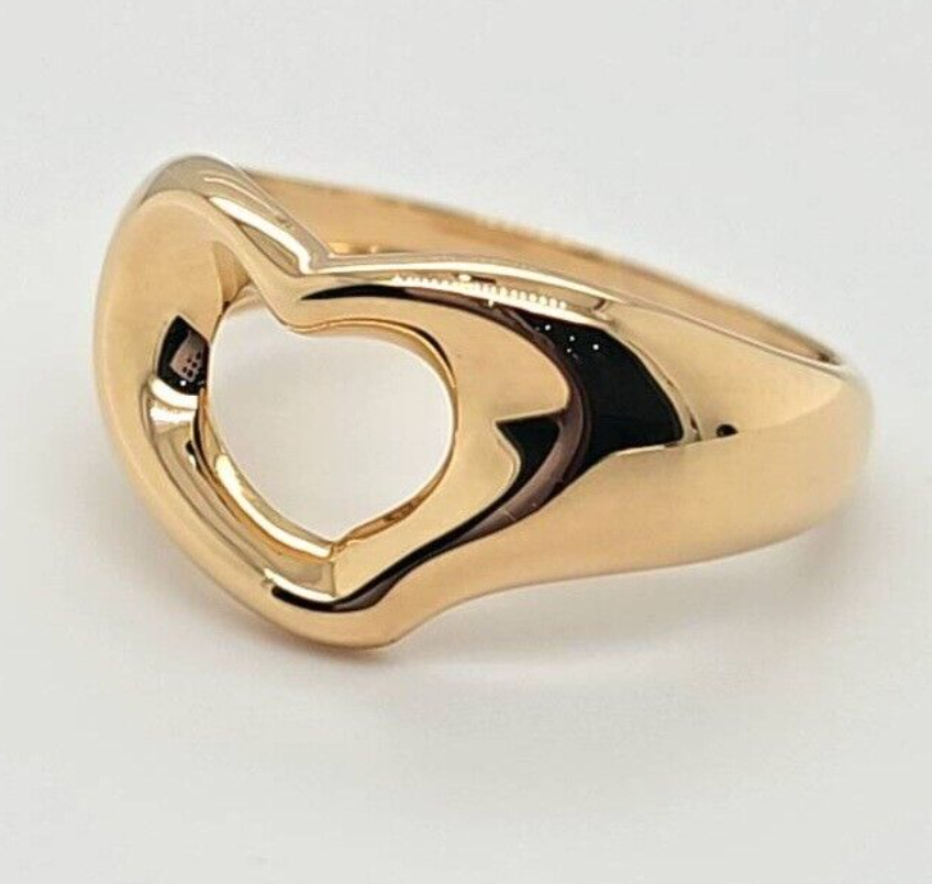 Pre-Owned | Tiffany & Co. Elsa Peretti Open Heart Ring in 18ct Yellow Gold