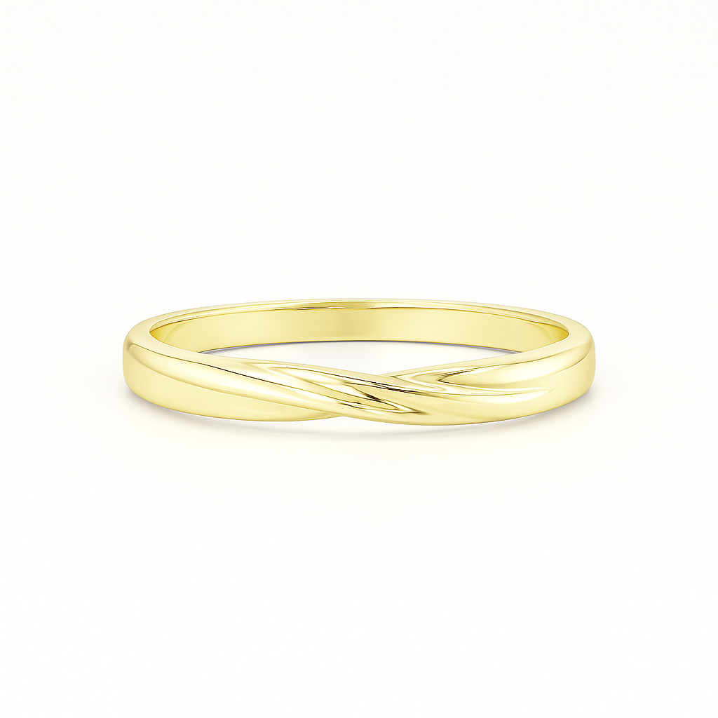 Twist Wedding Band 18k Gold