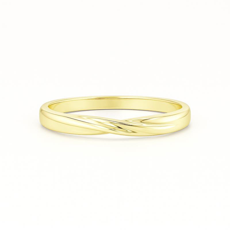 Twist Wedding Band 18k Gold