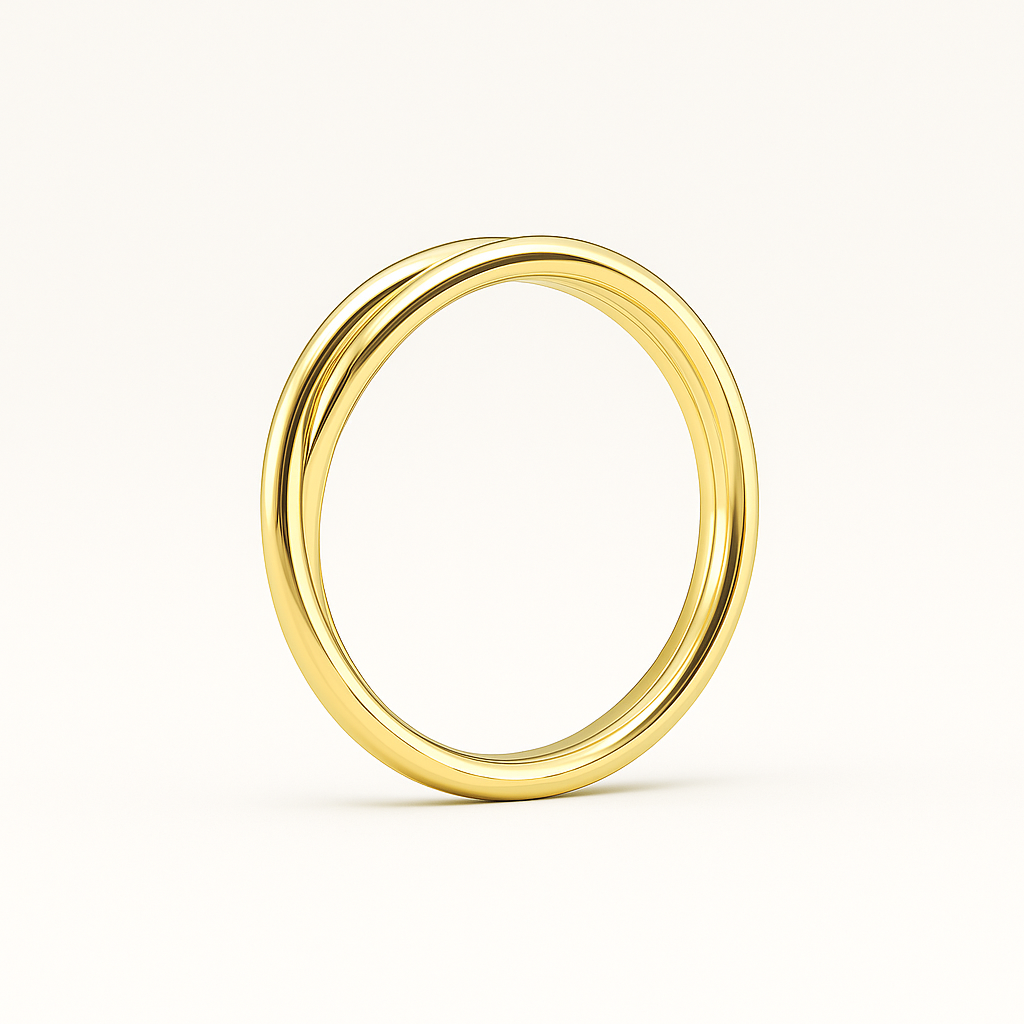 Twist Wedding Band 18k Gold
