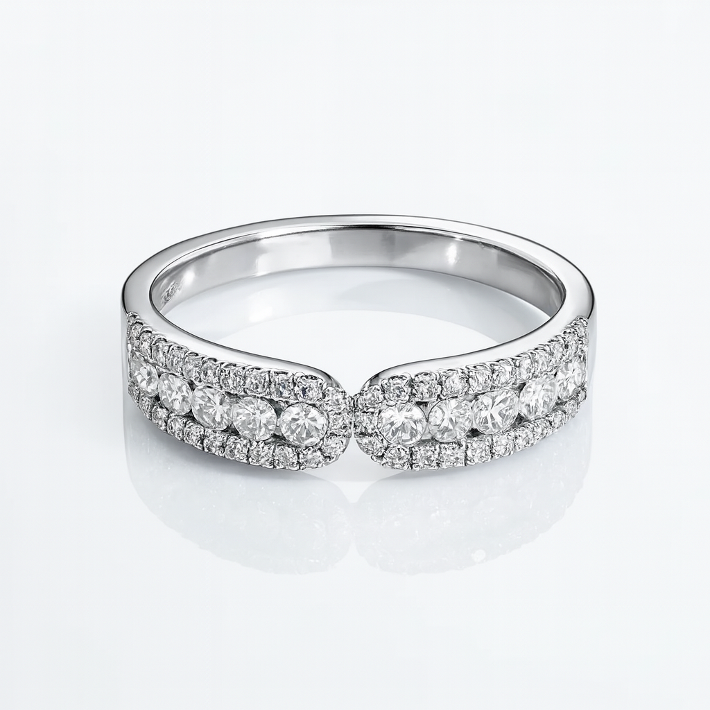 Unity Pave Half Eternity Ring