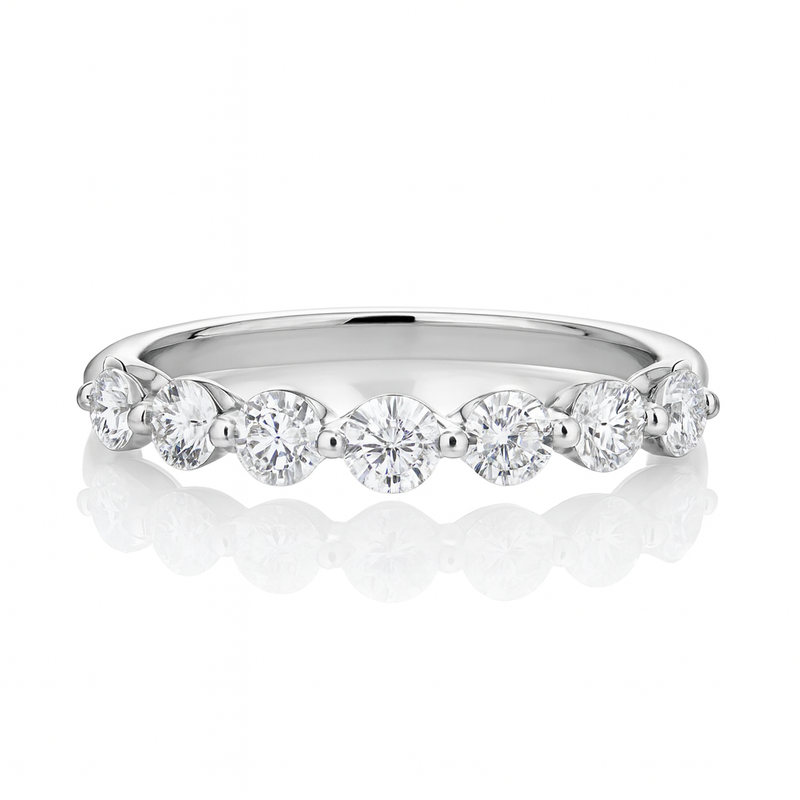 White Gold and Diamond Half Eternity Ring