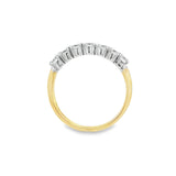 Two Tone Half Eternity Ring