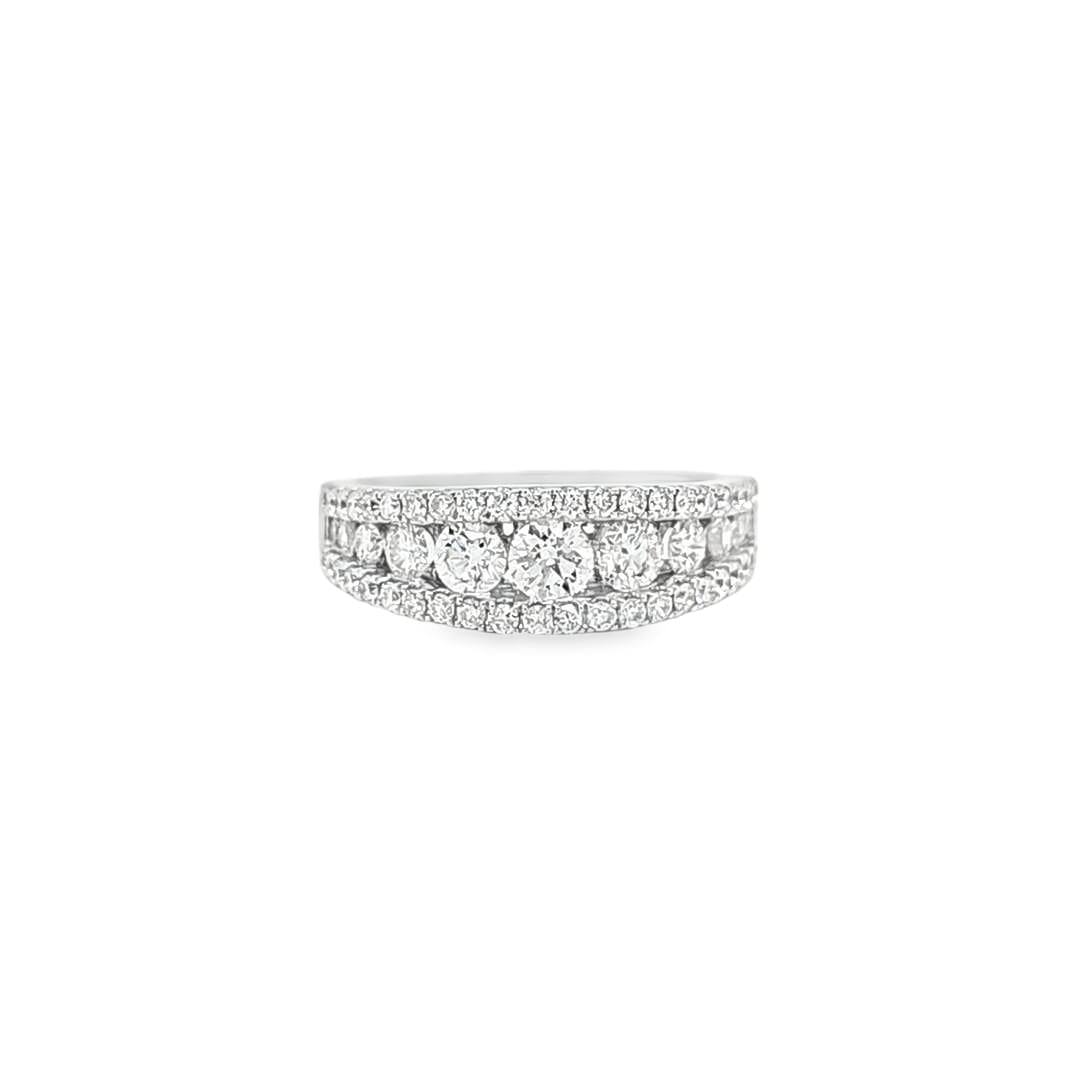 Lustre Half Eternity Style Dress Ring