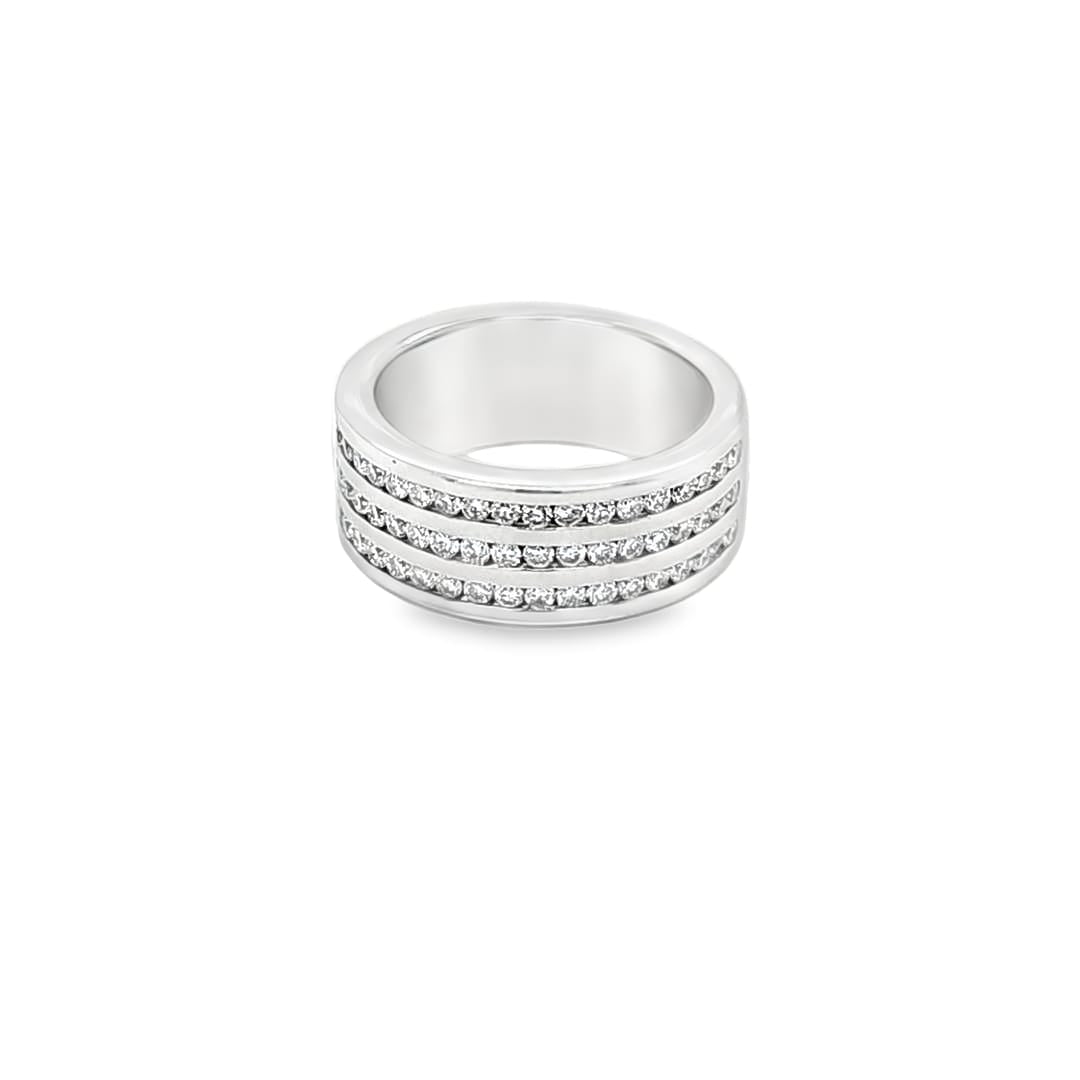 Three Row Half Eternity Ring