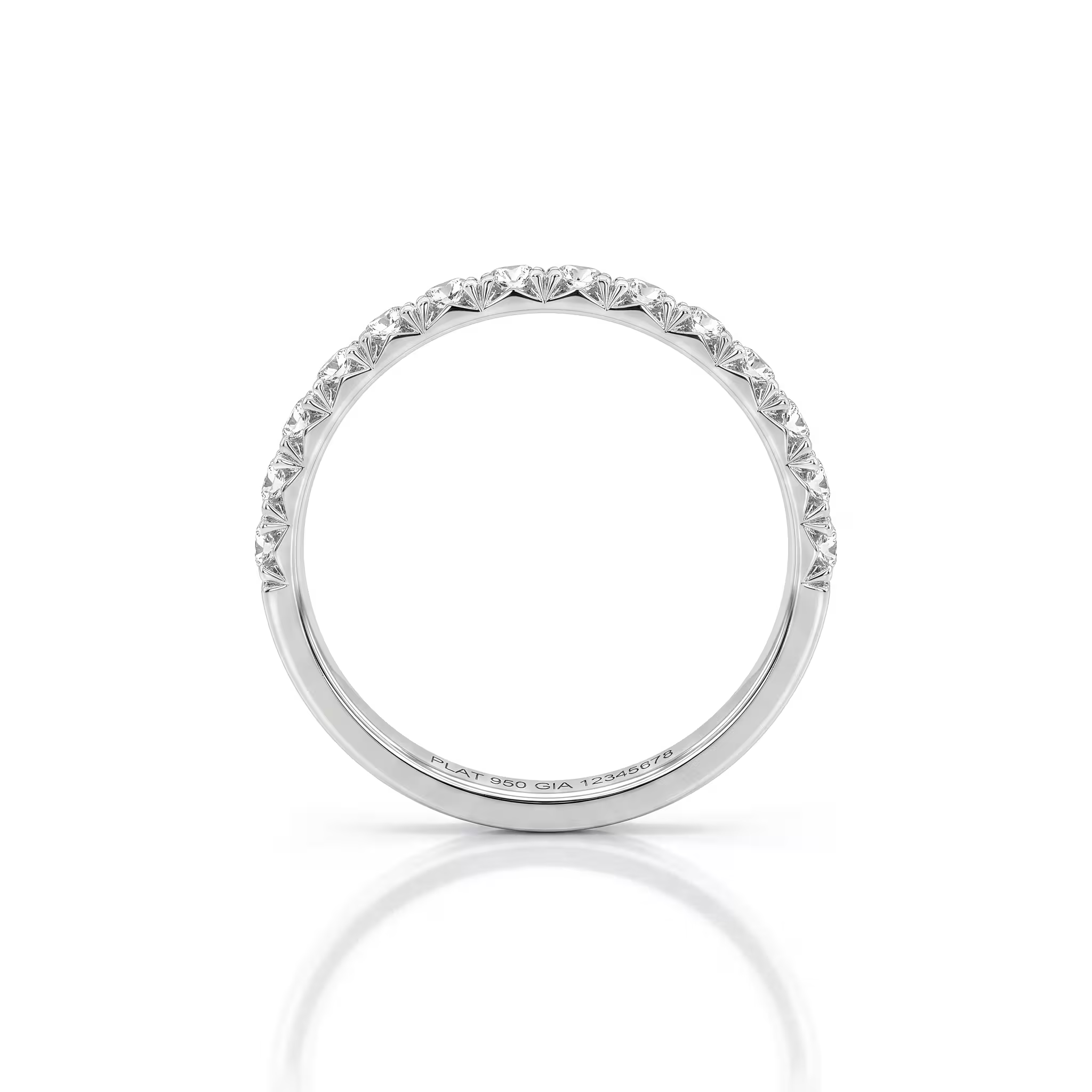 0.39ct Round Natural Diamonds Half Eternity Band