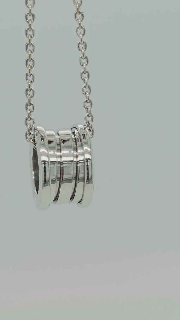 Bvlgari B.zero1 Necklace with Small Pendant, 18k White Gold, 16 Inches