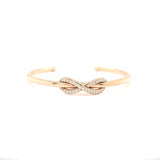 Tiffany & Co. Rose Gold And Diamond Infinity Cuff Bangle, Medium