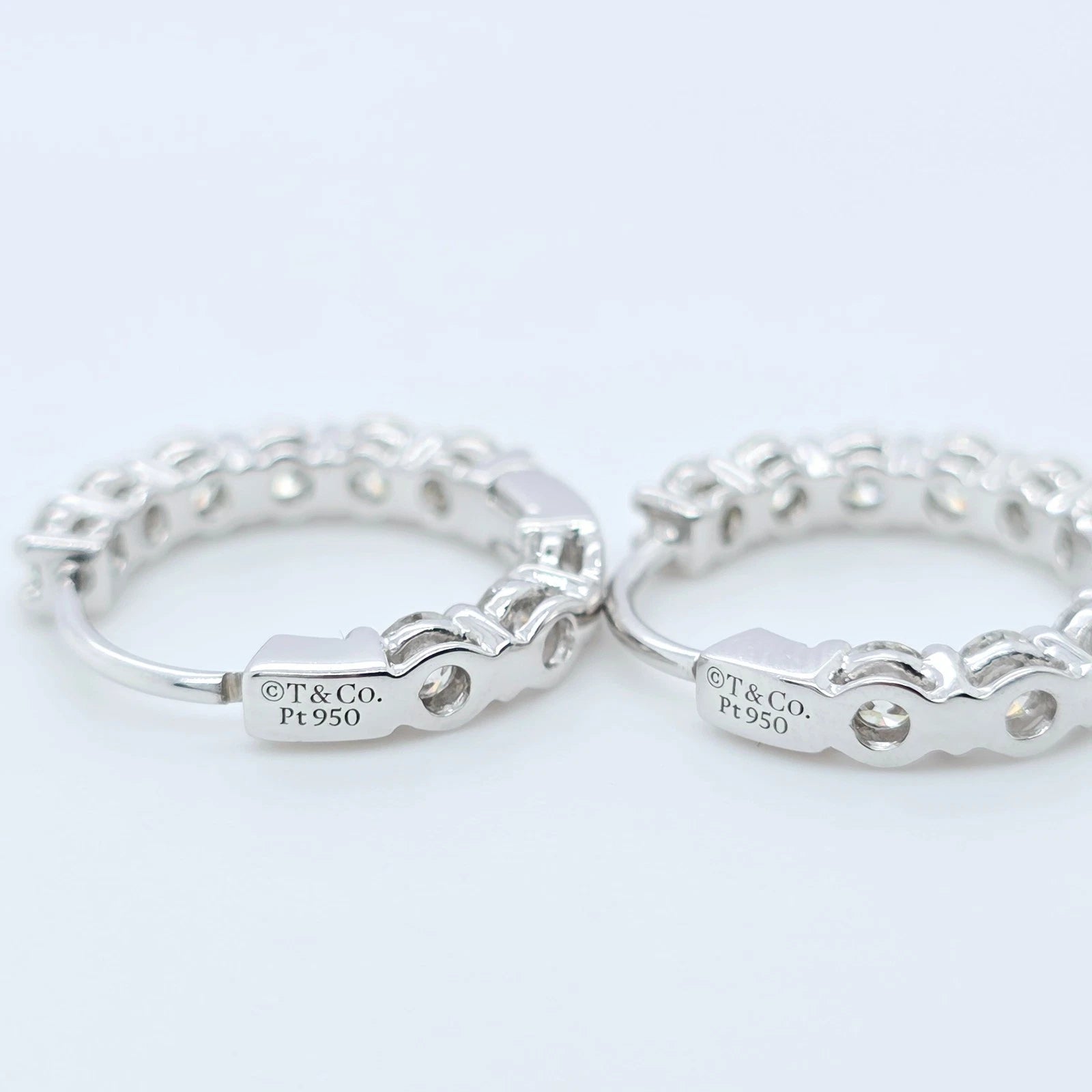 Tiffany & Co. Platinum 1.53ct Diamond Inside-Out Hoop Earrings