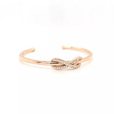 Tiffany & Co. Rose Gold And Diamond Infinity Cuff Bangle, Medium