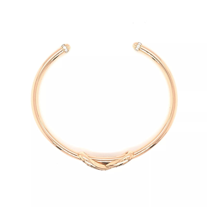 Tiffany & Co. Rose Gold And Diamond Infinity Cuff Bangle, Medium