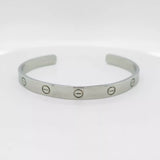 Cartier 18ct White Gold Love Bracelet, Open Bangle, Size 19