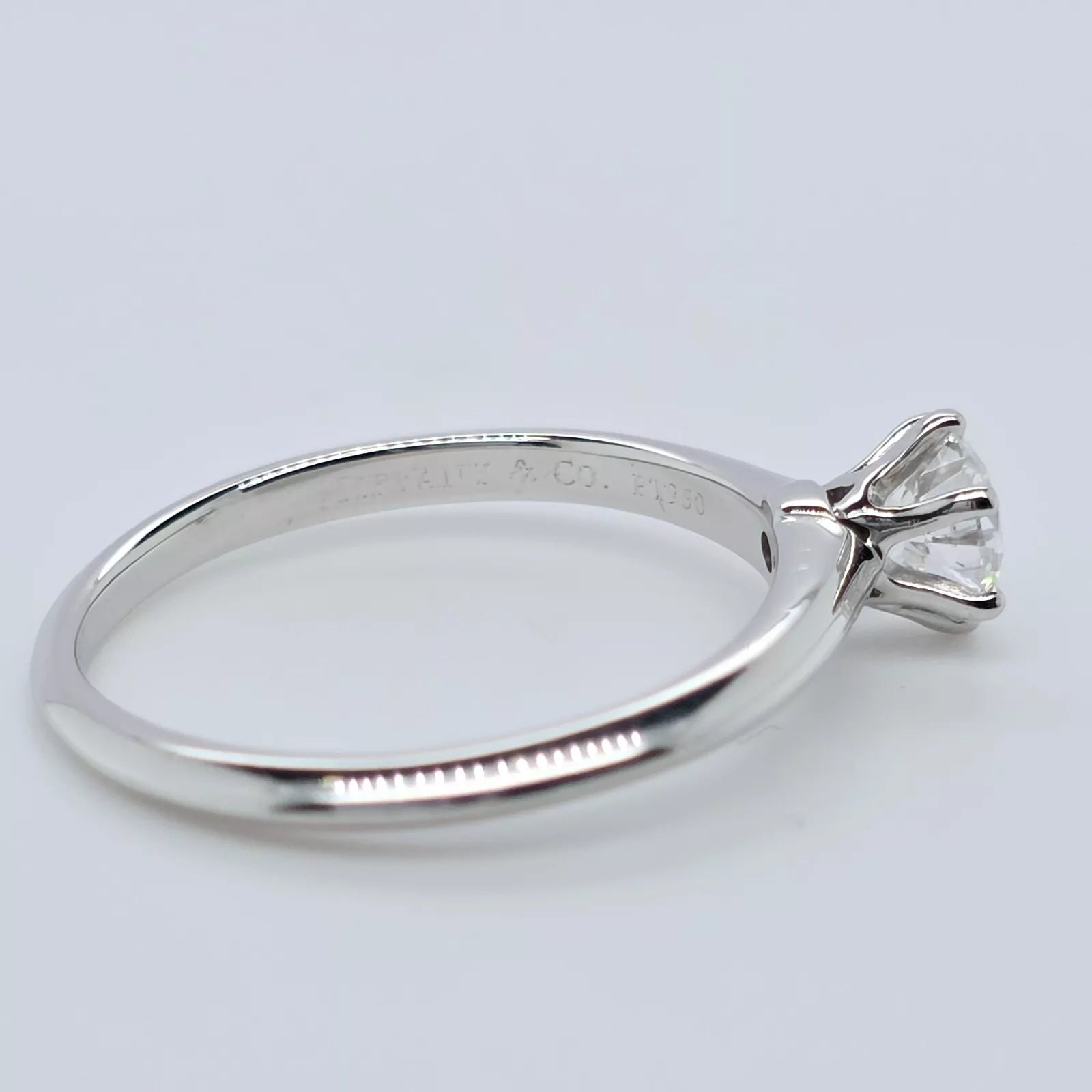 Tiffany & Co. Diamond Engagement Ring, 0.46ct Round Cut Diamond, GIA, Platinum