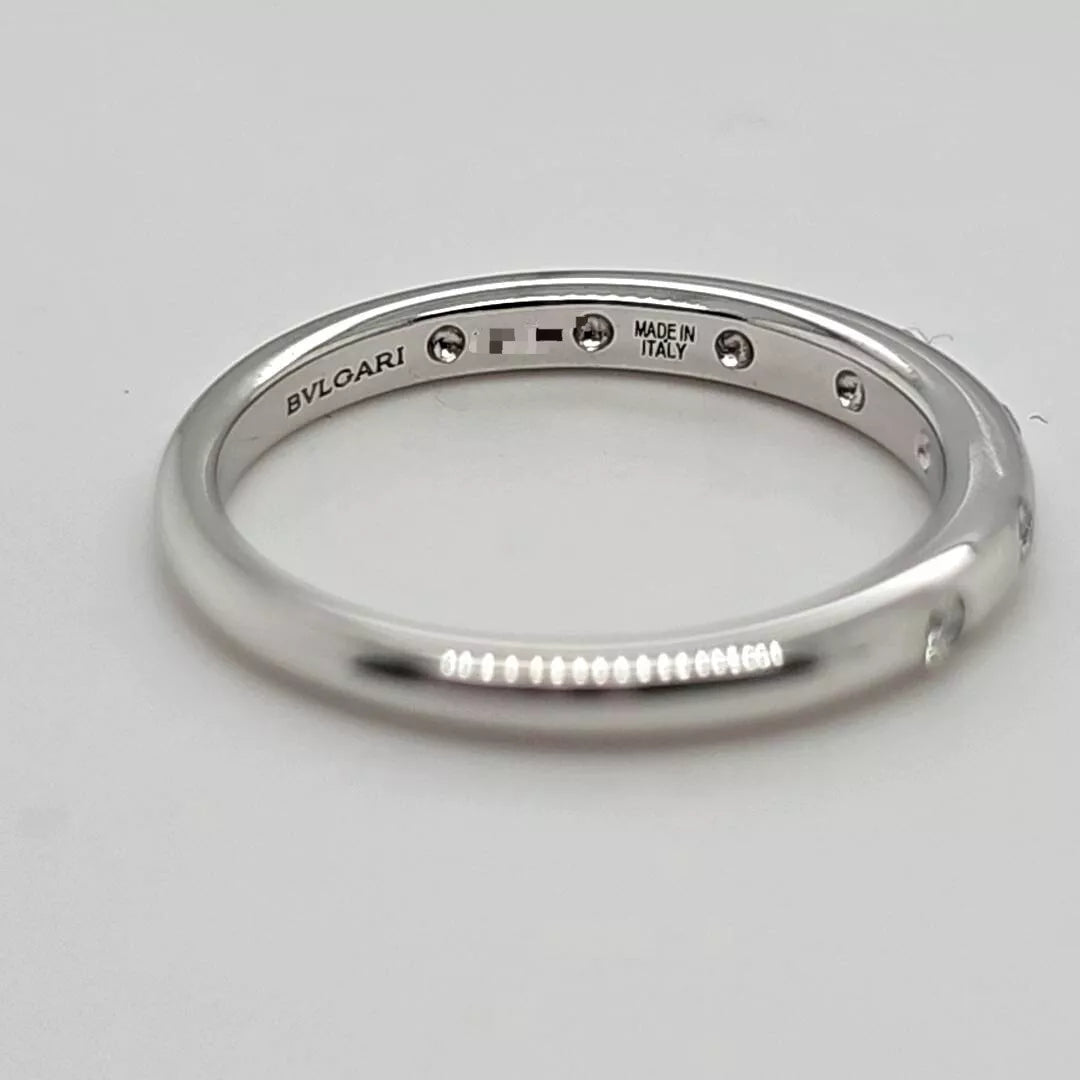 Bvlgari Diamond Band, Platinum, Size H, Come With Certificate Of Authenticity