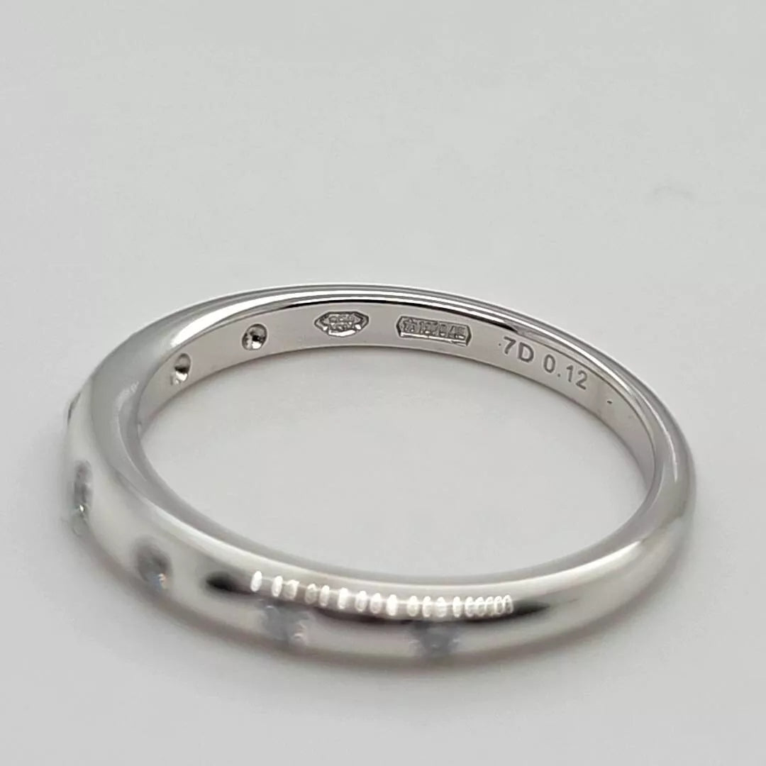 Bvlgari Diamond Band, Platinum, Size H, Come With Certificate Of Authenticity
