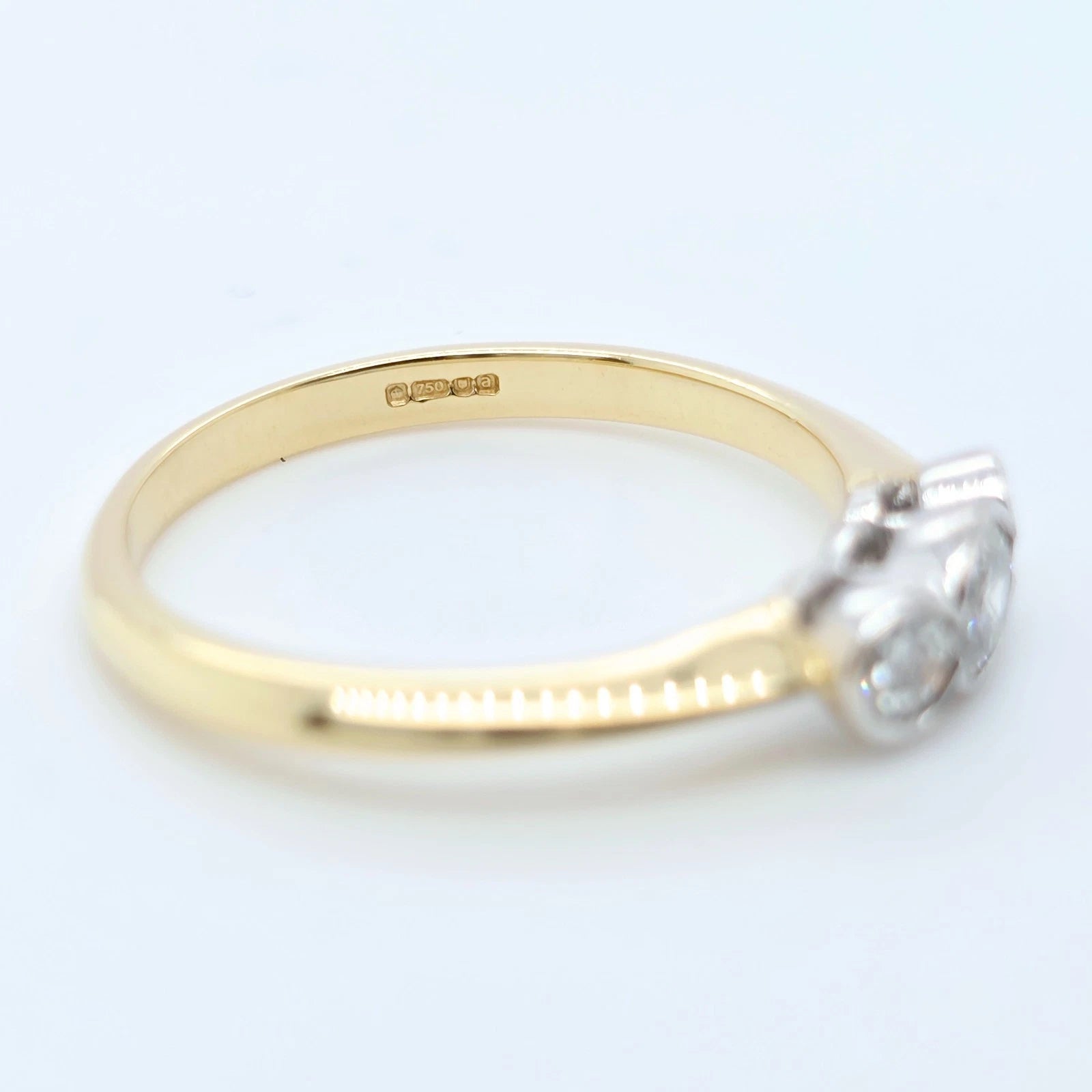Mappin & Webb 3 Stone Diamond Ring, 18ct Yellow and White Gold