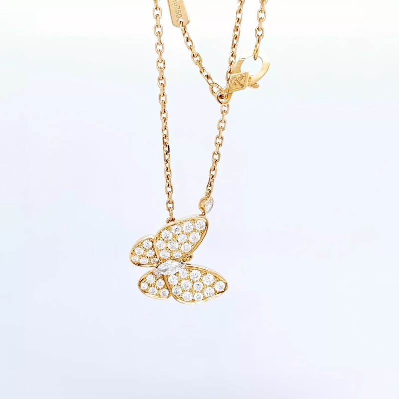 Van Cleef & Arpels Two Butterfly Necklace
