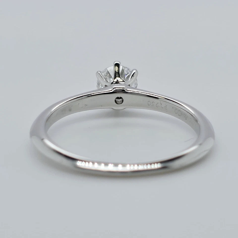 Tiffany & Co. Diamond Engagement Ring, 0.46ct Round Cut Diamond, GIA, Platinum