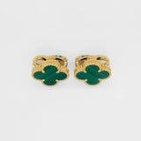 Van Cleef & Arpels Vintage Alhambra Earrings, Malachite, 18ct Yellow Gold