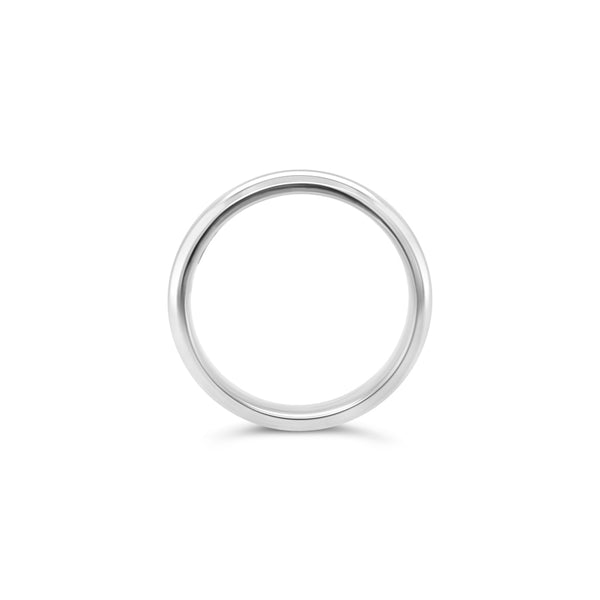 Classic D Shape Platinum Band 5mm