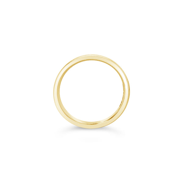 Classic D Shape 18k Gold Band 5mm