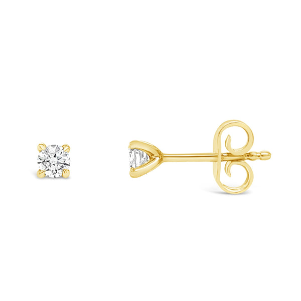 Diamond Stud Earrings 0.28ct 18k Yellow Gold