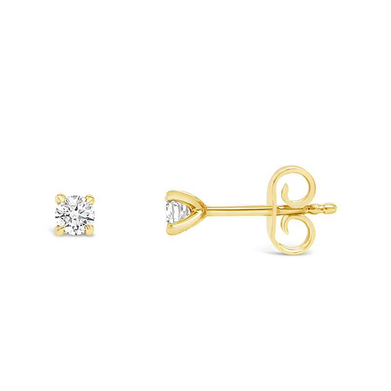 Diamond Stud Earrings 0.28CT 18k Yellow Gold