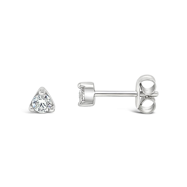 Diamond Stud Earrings 0.28ct 18k White Gold