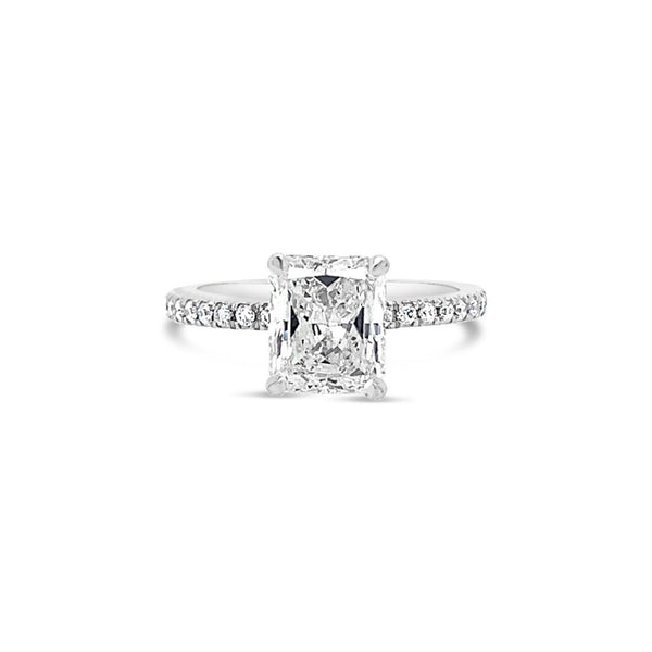 0.51ct Radiant Hidden Halo Ring