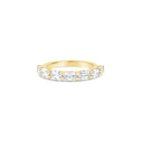 Oval Diamond Sideways Half Eternity Ring