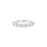 Oval Diamond Sideways Half Eternity Ring