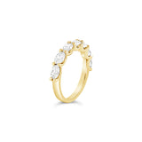 Oval Diamond Sideways Half Eternity Ring