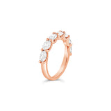 Oval Diamond Sideways Half Eternity Ring