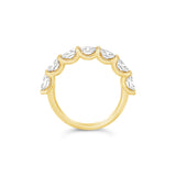 Oval Diamond Sideways Half Eternity Ring