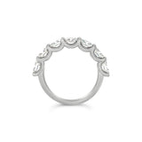 Oval Diamond Sideways Half Eternity Ring