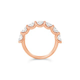 Oval Diamond Sideways Half Eternity Ring