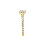 0.50ct Six Claw Pave Diamond Shoulders