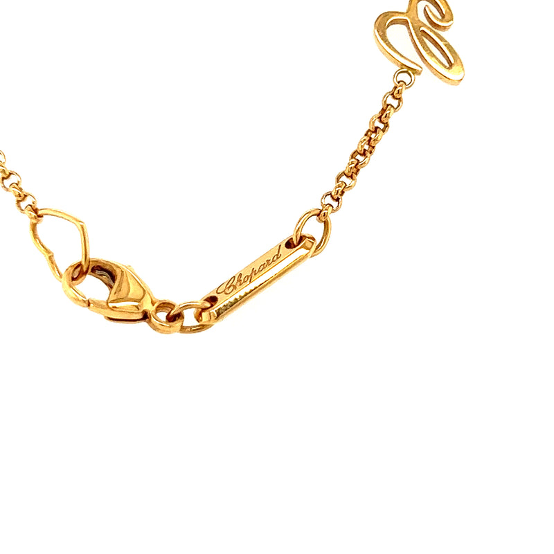 Pre-Owned | Chopard 18K Rose Happy Gold Heart Pendant with Green Agate