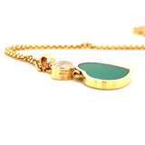 Pre-Owned | Chopard 18K Rose Happy Gold Heart Pendant with Green Agate