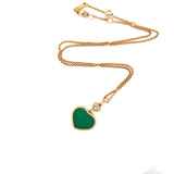 Pre-Owned | Chopard 18K Rose Happy Gold Heart Pendant with Green Agate