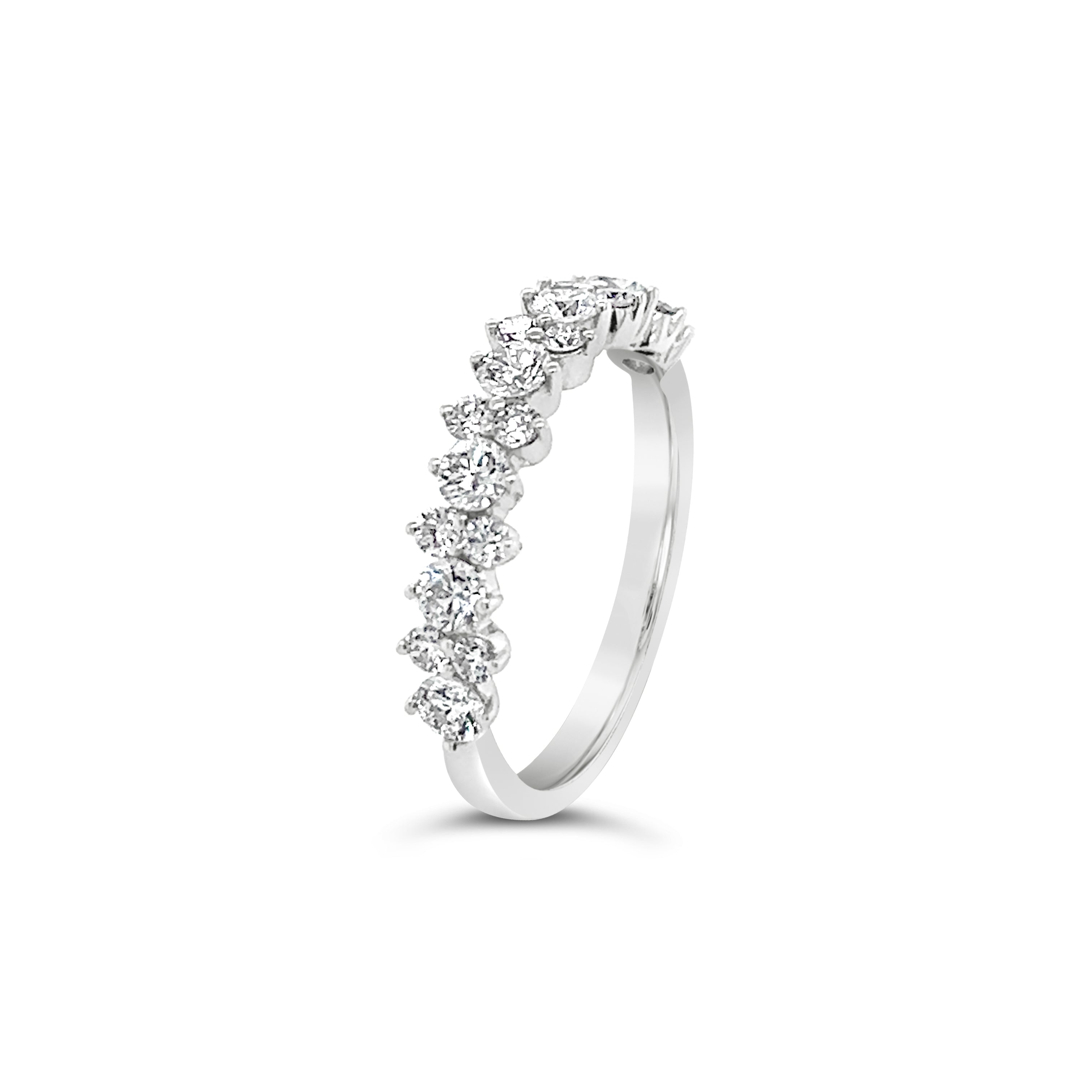 Round Diamonds Half Eternity Ring