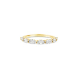 Marquise Diamond Sideways Half Eternity Ring