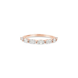 Marquise Diamond Sideways Half Eternity Ring