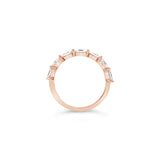 Marquise Diamond Sideways Half Eternity Ring