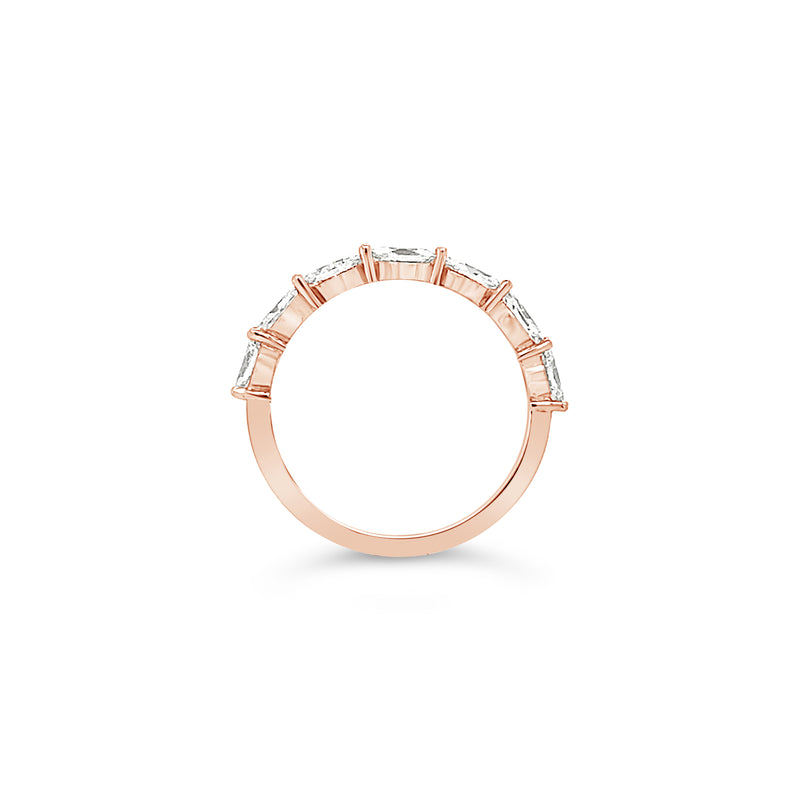 Marquise Diamond Sideways Half Eternity Ring