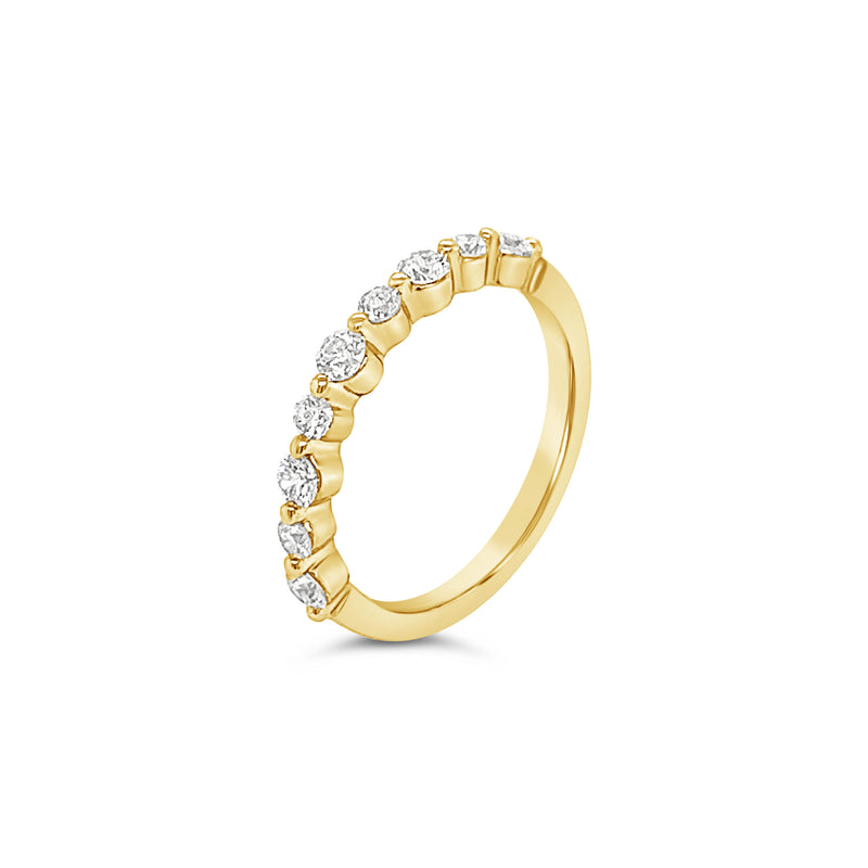 Single Claw Diamond Half Eternity Ring