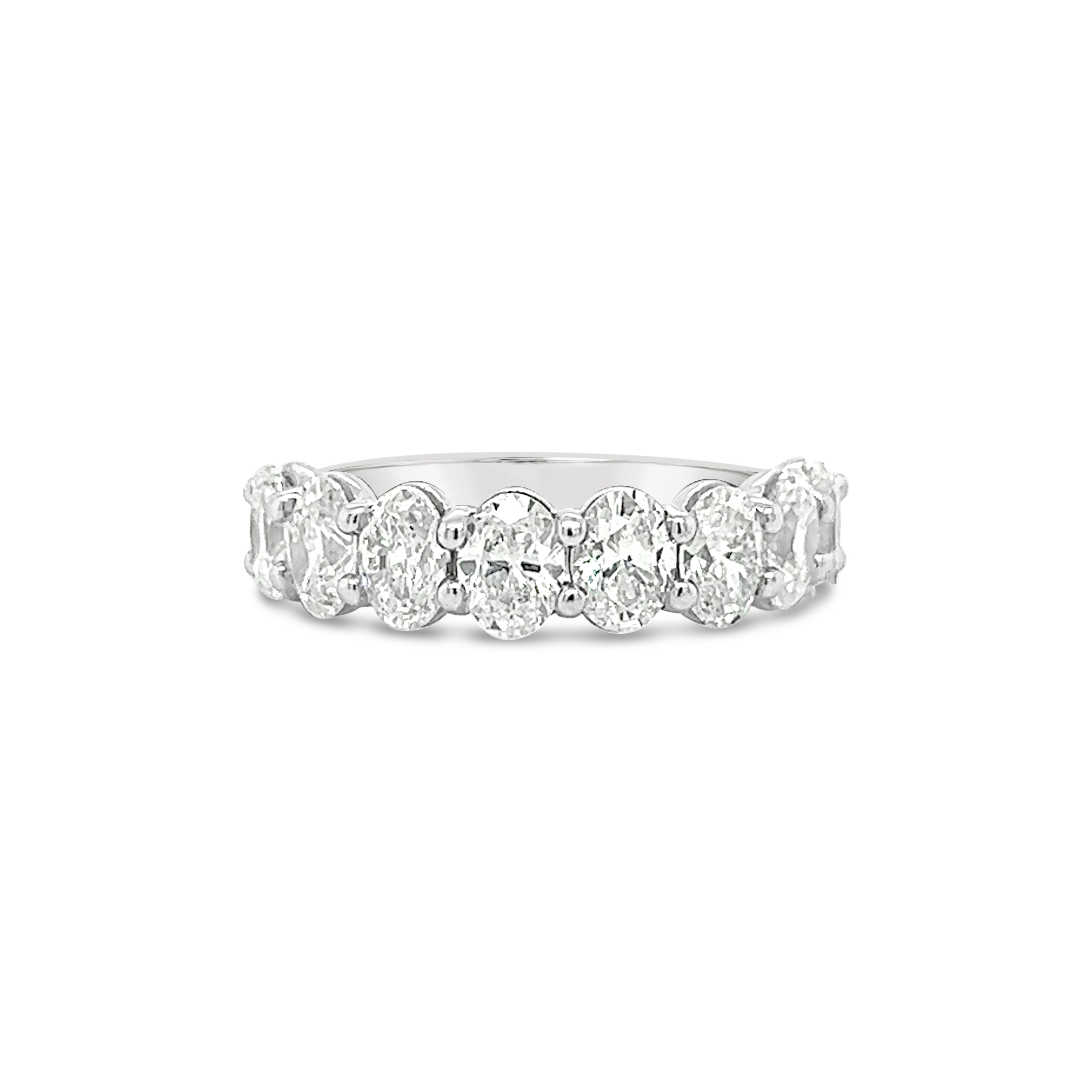 Oval Diamond Half Eternity Ring